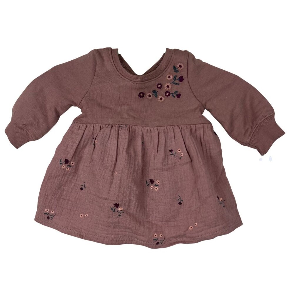 Carter's Mauve Floral Dress Bloomer Set
